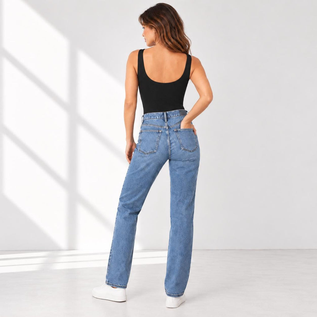 2x1 Rib Scoop Neck Bodysuit