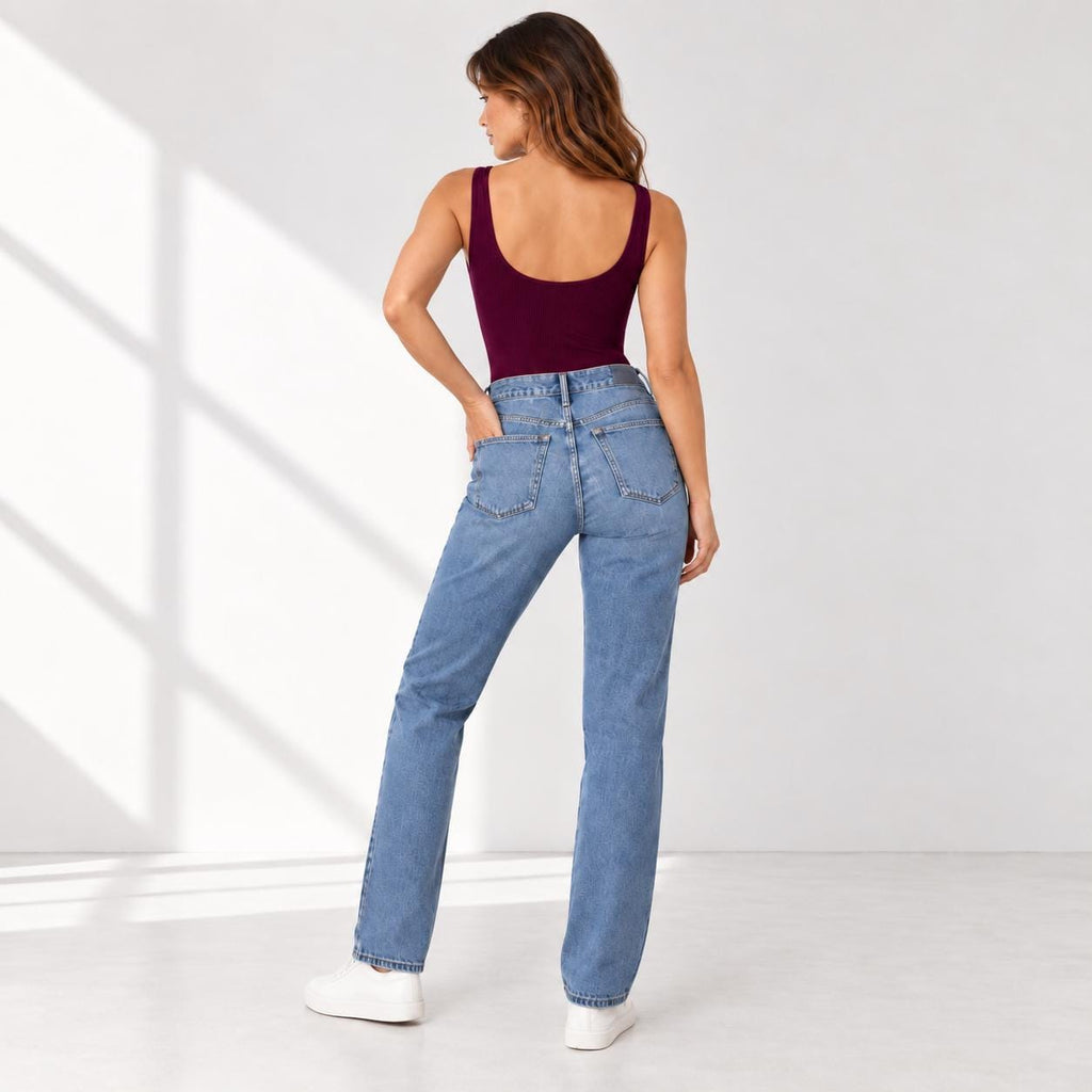 2x1 Rib Scoop Neck Bodysuit