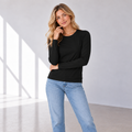 Long Sleeve Crewneck Tee Rayon Span
