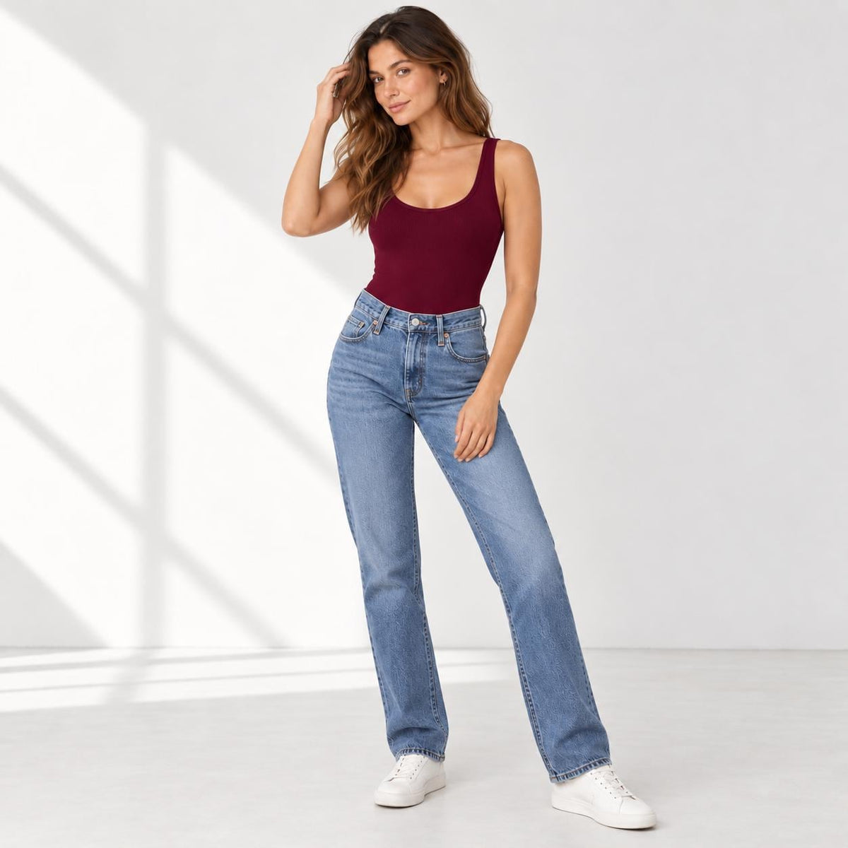 2x1 Rib Scoop Neck Bodysuit